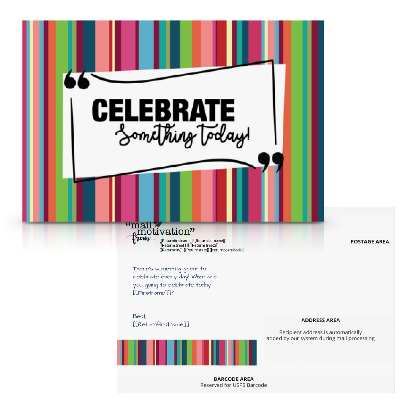 Colorful Quotations "Monthly" Postcards