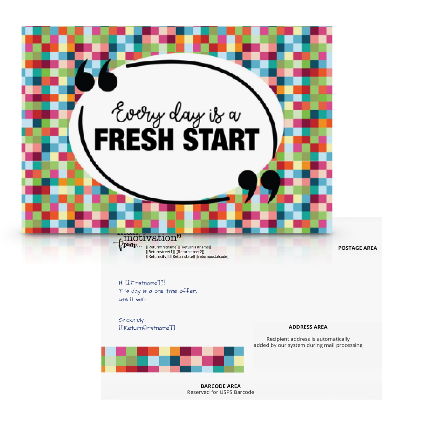 Colorful Quotations "Monthly" Postcards