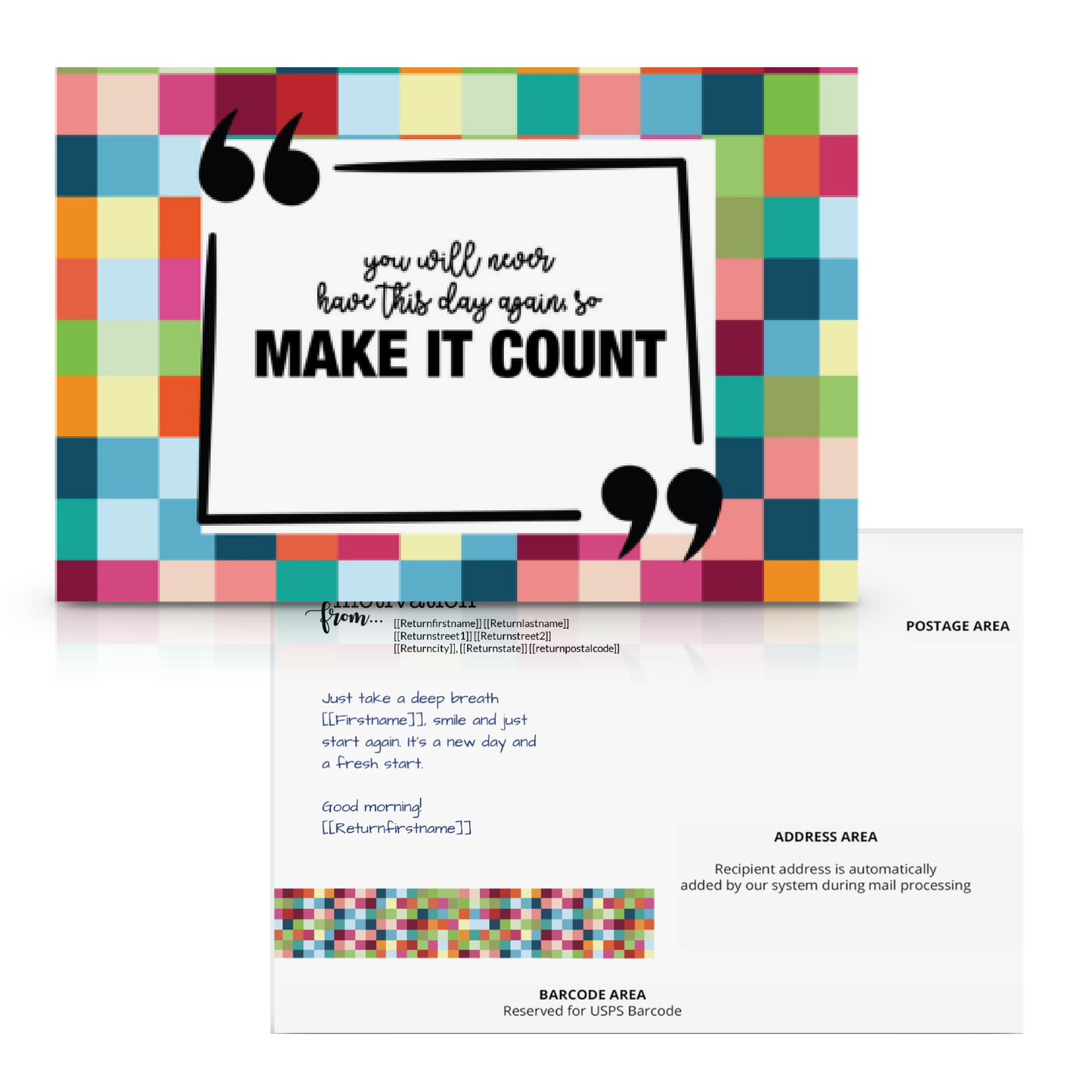 Colorful Quotations "Monthly" Postcards